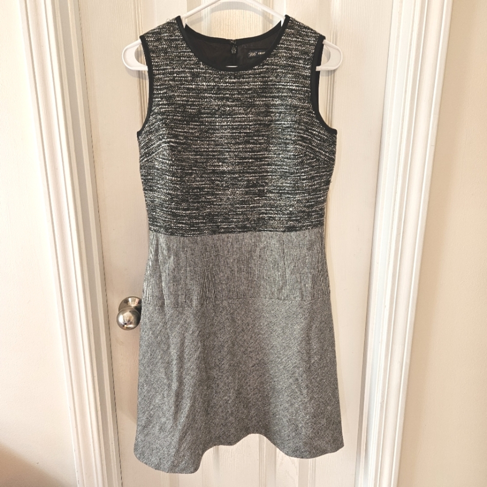 Brooks Brothers Gray Wool Blend Tweed Dress